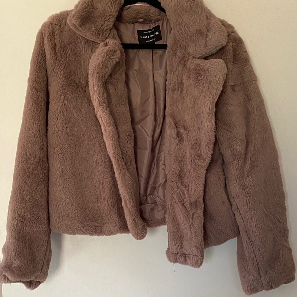 Haute Monde Mauve Teddy Jacket